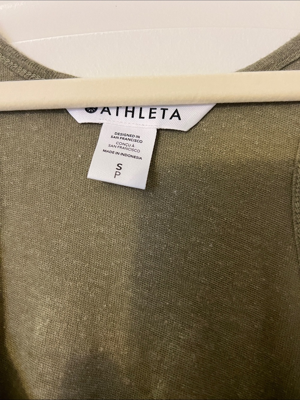 Athleta Olive Ribbed Racerback Tank - Picture 2 of 4